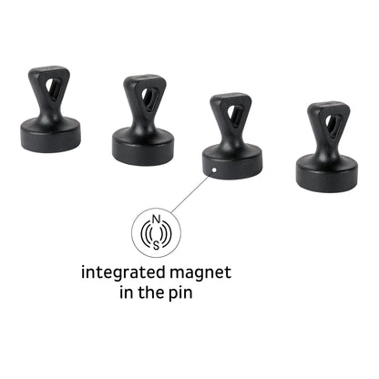 Magnetic Pins FLEX incl. Pads BLACK By Silwy