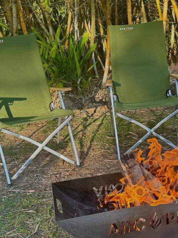 Stratus Outdoor ALL-DAY Reclining Camp Chair - Green - Everything Caravans