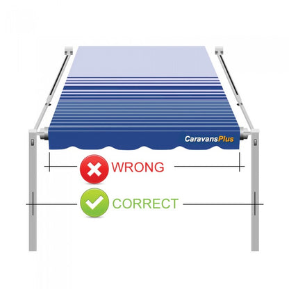 Carefree Fiesta Awning 15Ft - Blue Shale Fade - Fabric on Roll (No Arms)