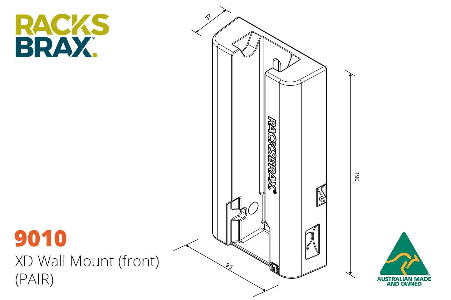 Racksbrax XD Hitch Wall Mount Pair