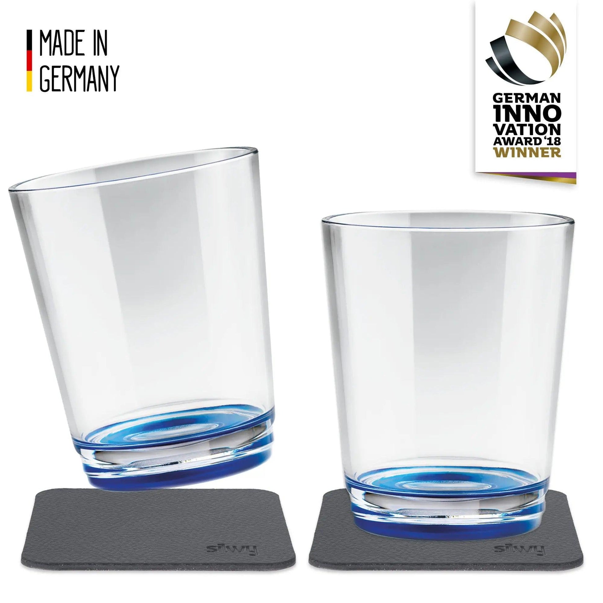 2 x Magnetic Drinking Cup Triple Lui Blue By Silwy - Everything Caravans