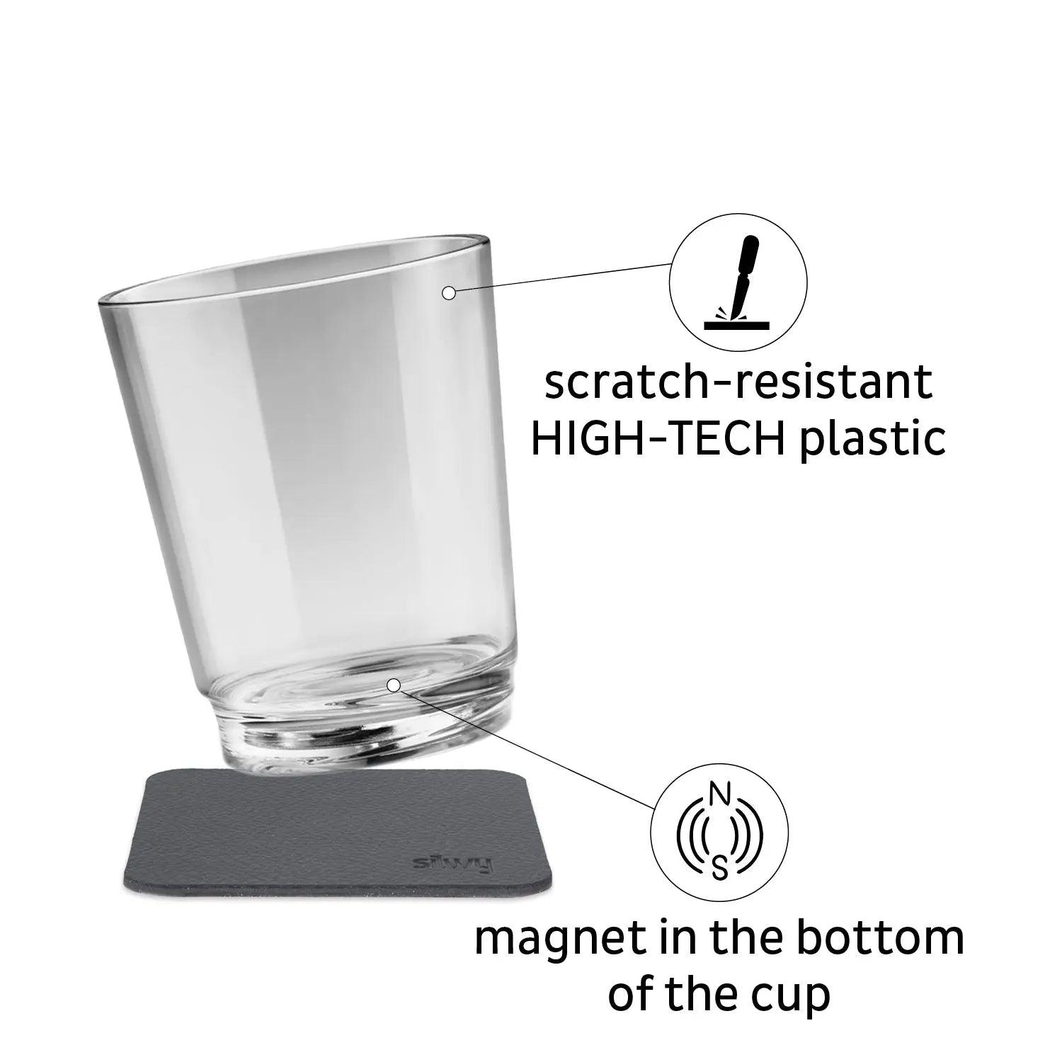 2 x Magnetic Drinking Cup Triple the Classic By Silwy - Everything Caravans