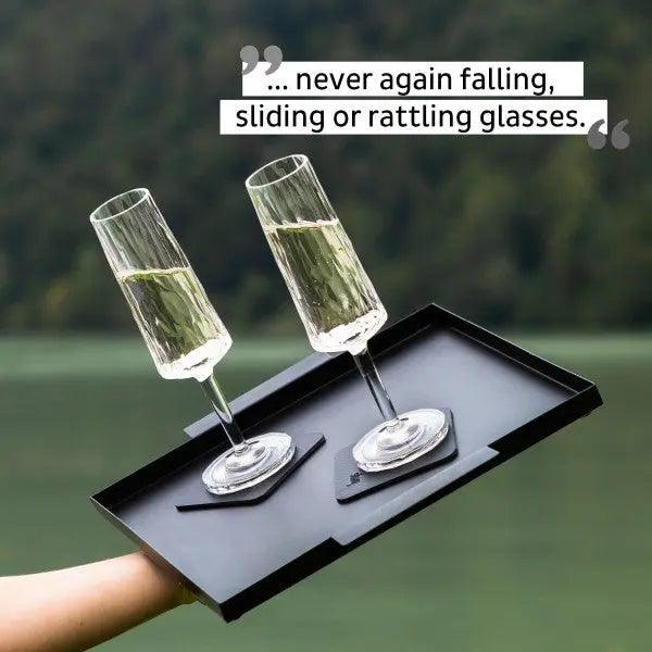 2 x Magnetic Plastic Glass Champagne By Silwy - Everything Caravans