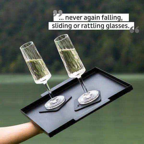 2 x Magnetic Plastic Glass Champagne By Silwy - Everything Caravans