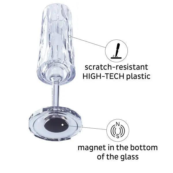 2 x Magnetic Plastic Glass Champagne By Silwy - Everything Caravans