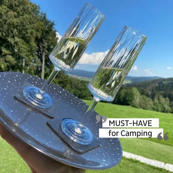2 x Magnetic Plastic Glass Champagne By Silwy - Everything Caravans