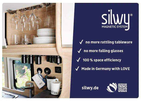 2 x Magnetic Plastic Glass Champagne By Silwy - Everything Caravans