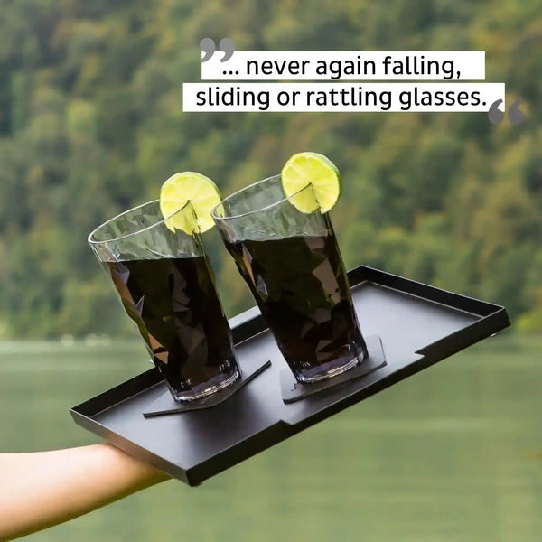 2 x Magnetic Plastic Glass Longdrink Grey By Silwy - Everything Caravans