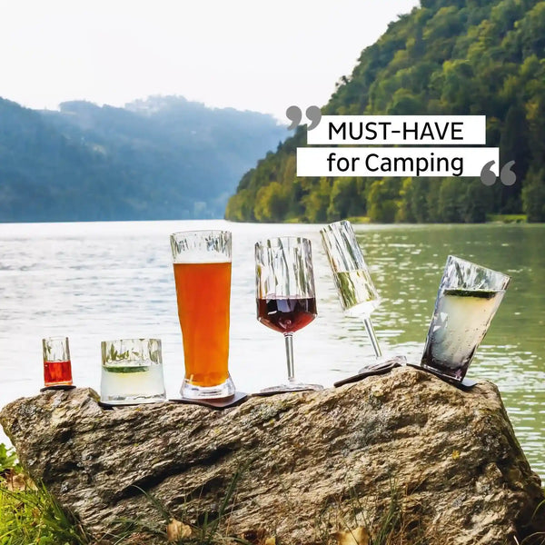 2 x Magnetic Plastic Glass Longdrink Grey By Silwy - Everything Caravans