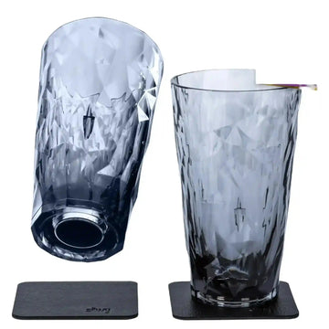 2 x Magnetic Plastic Glass Longdrink Grey By Silwy - Everything Caravans