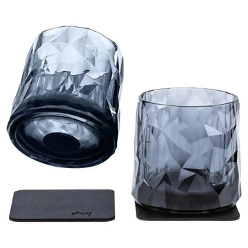 2 x Magnetic Plastic Glass Tumbler Grey By Silwy - Everything Caravans