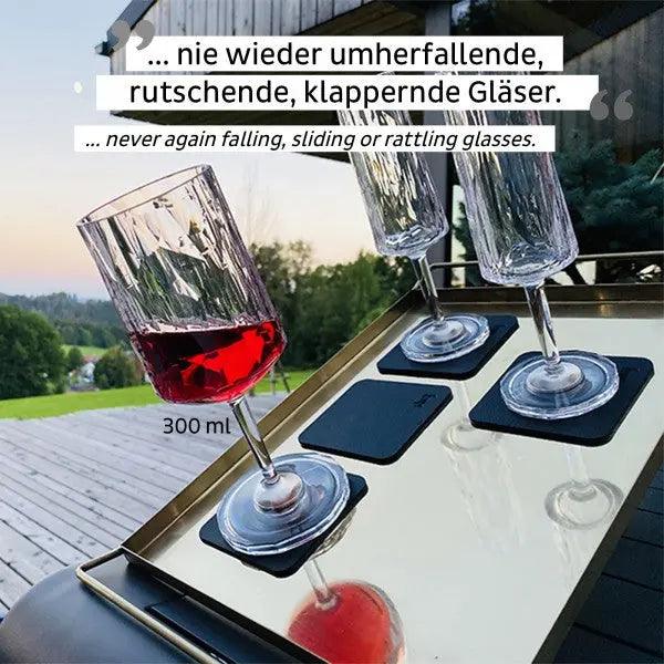 2 x Magnetic Plastic Glass Wine 300ml By Silwy - Everything Caravans