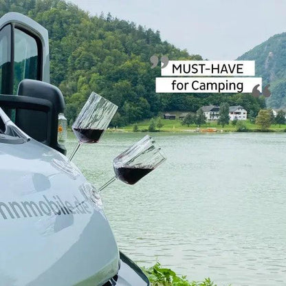 2 x Magnetic Plastic Glass Wine 300ml By Silwy - Everything Caravans