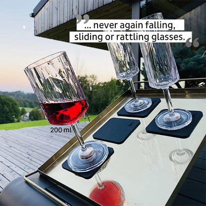 2 x Magnetic Plastic Glass Wine 200ml By Silwy - Everything Caravans