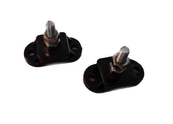 2 x Single Post Cable Connection Distribution Posts Black - Everything Caravans