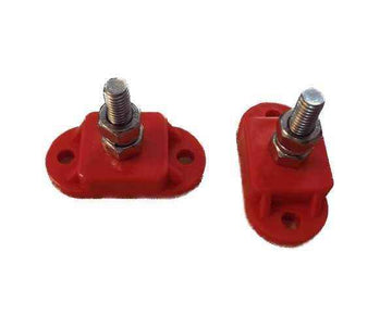 2 x Single Post Cable Connection Distribution Posts Red - Autumn Sale - Everything Caravans