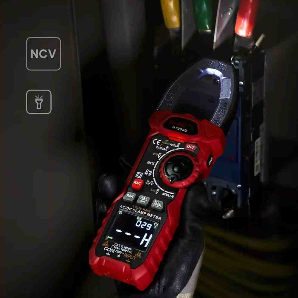 Clamp Meter 1000A True RMS AC/DC Current Amp Meter