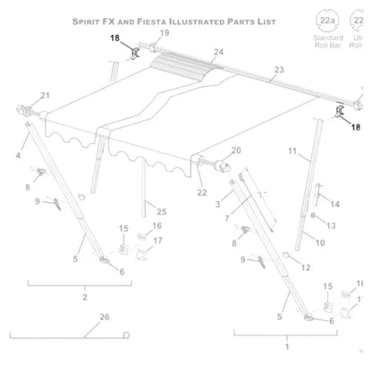 200-34208 Carefree Black Top Bracket