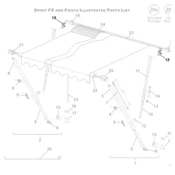 200-34208 Carefree Black Top Bracket