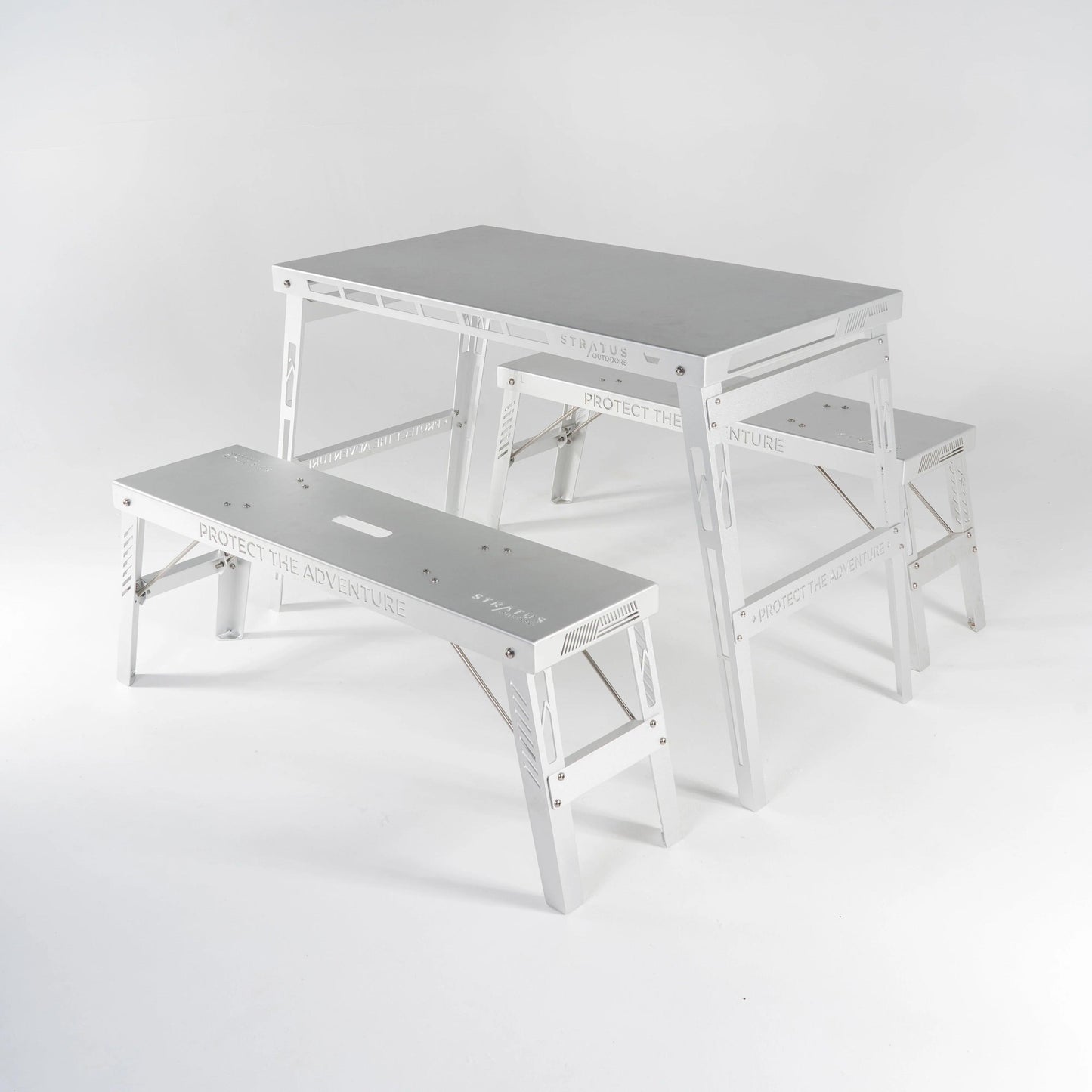 Stratus Outdoor Table and Bench Bundle - Everything Caravans