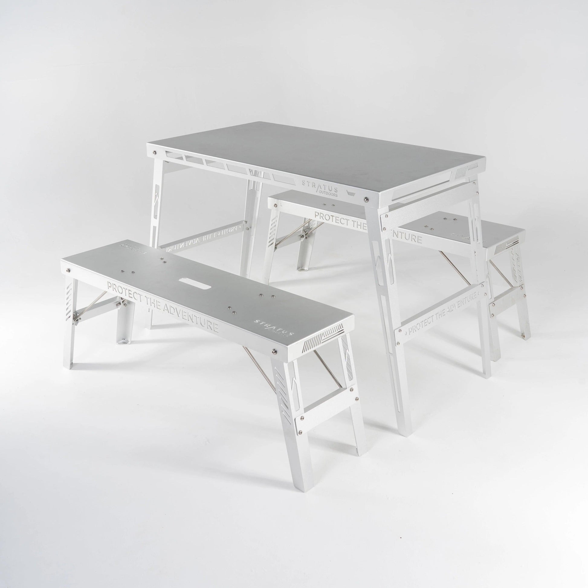 Stratus Outdoor Table and Bench Bundle - Everything Caravans