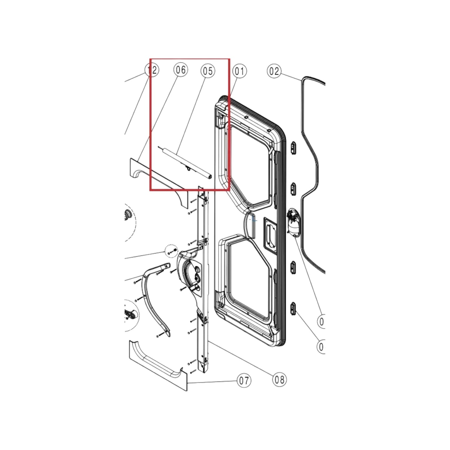 Blind for Dometic Cara D 600F Door to Suit 1750mm x 622mm Door