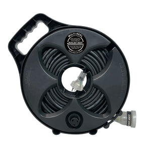 Flat Out 12.5m Premium 240v 15amp Extension Lead Compact Multi-Reel Safety Orange