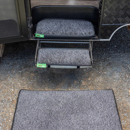 Muk Mat Caravan Step Mat Grey with Stone Trim