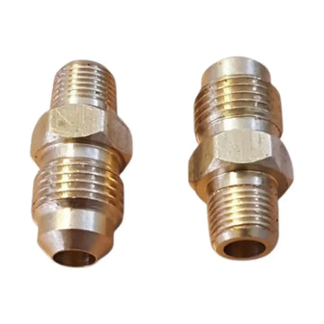 Brass Gas Fitting 007-0502 5/16 Flare Union to 1/8 Taper Thread x 2