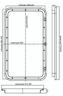 Coast Access Door 10 710 x 411mm Black RV Hatch - 600-00039 1