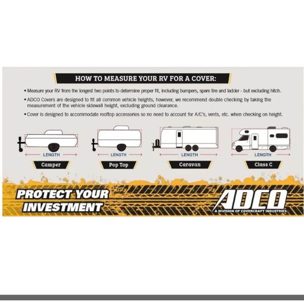 Caravan Cover 400-06516 20Ft to 22Ft ADCO 4 Layer UV Stabilized