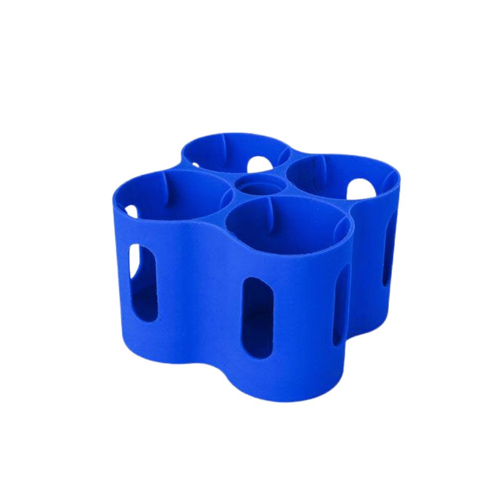 StubbySaver 4 Pack Holder Blue High-Grade Silicone Protection for Cans & Bottles