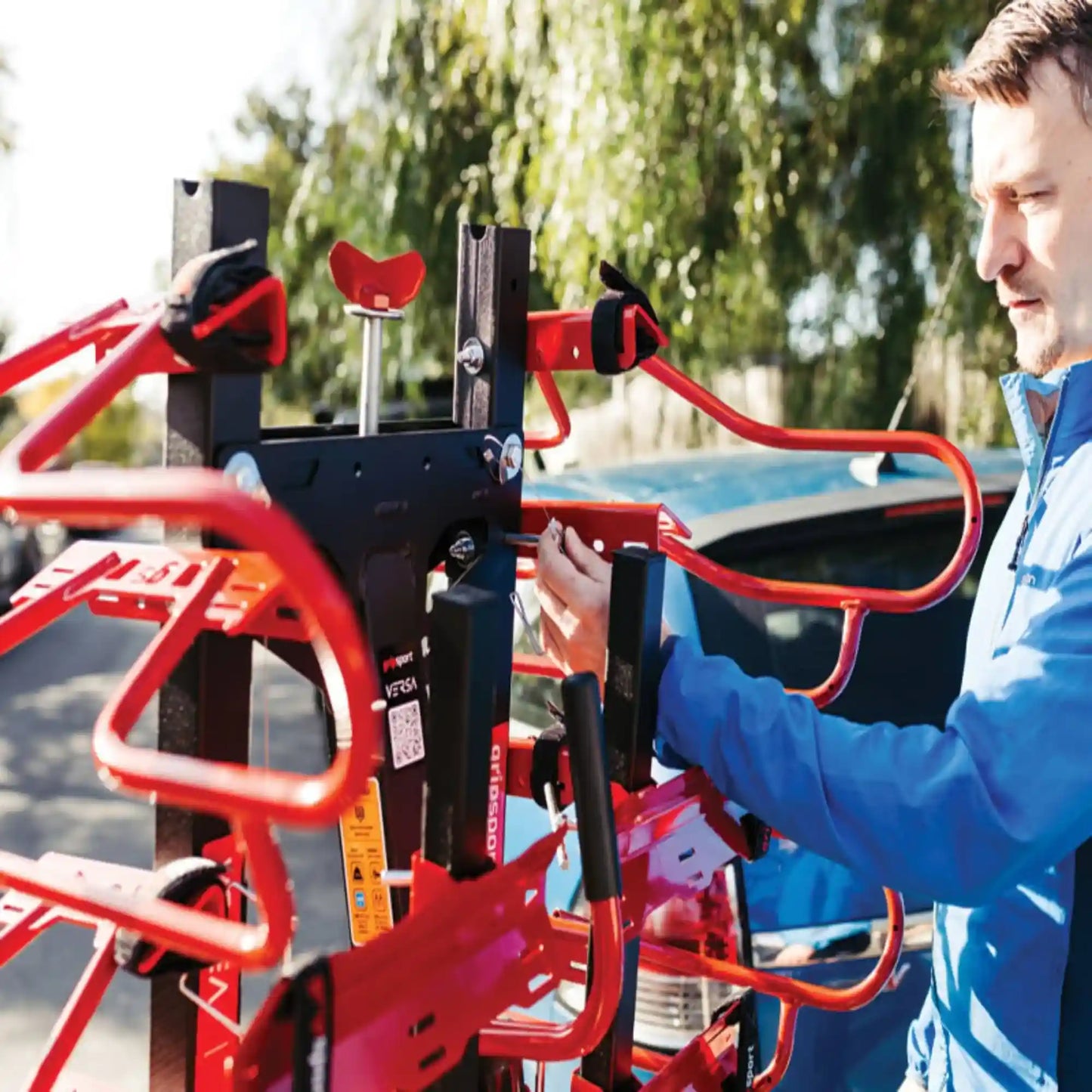 Gripsport Versa 2.4 Folding Short Hitch 4 Bike Vertical Rack