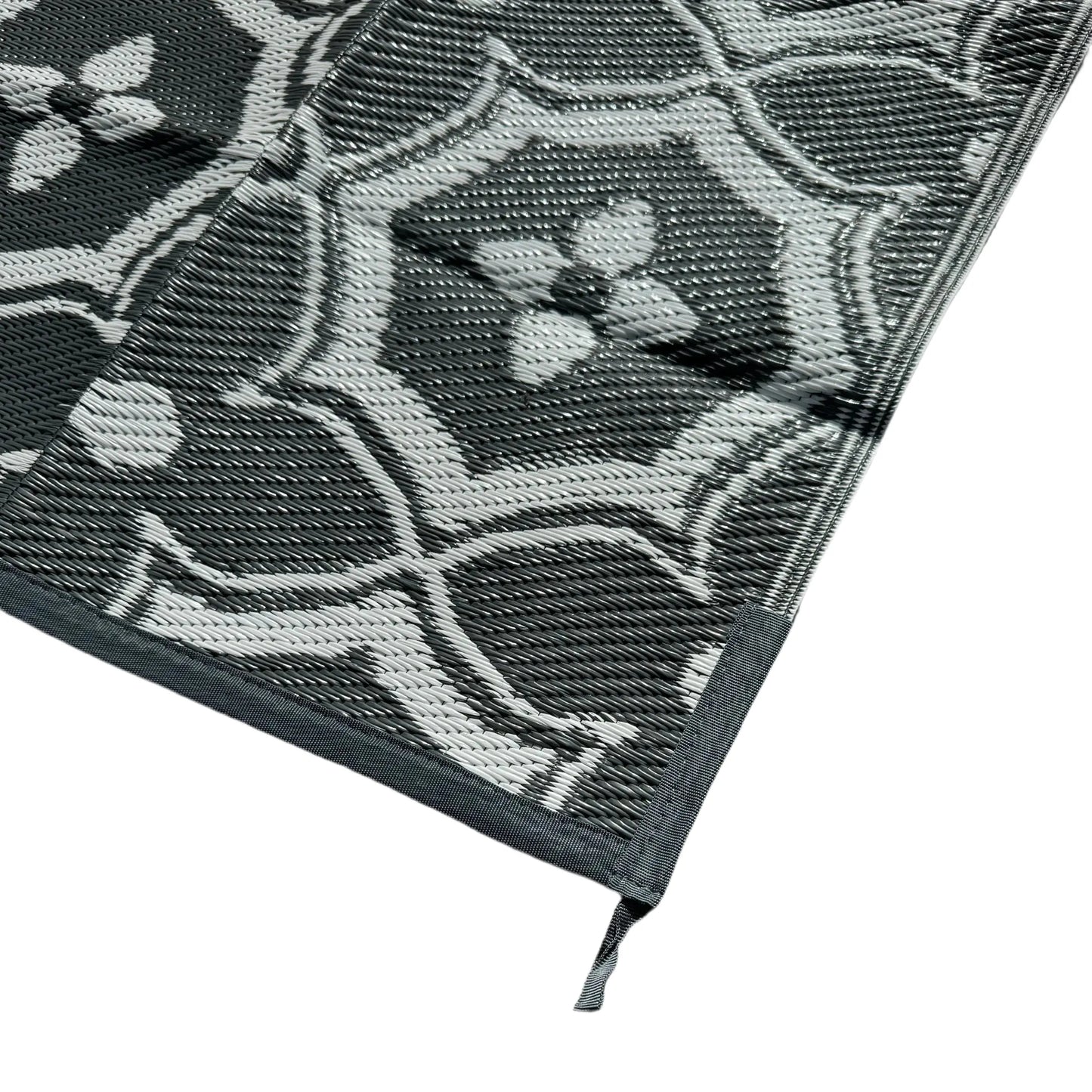 Caravan Camping Mat Classic Grey White 1.5m x 2.43m