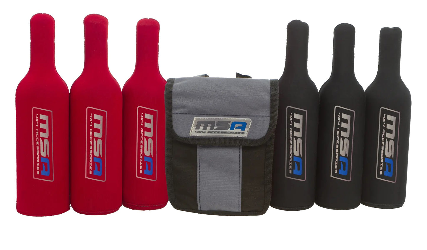 MSA 4X4 Wine Bottle Tubes with Canvas Storage Bag