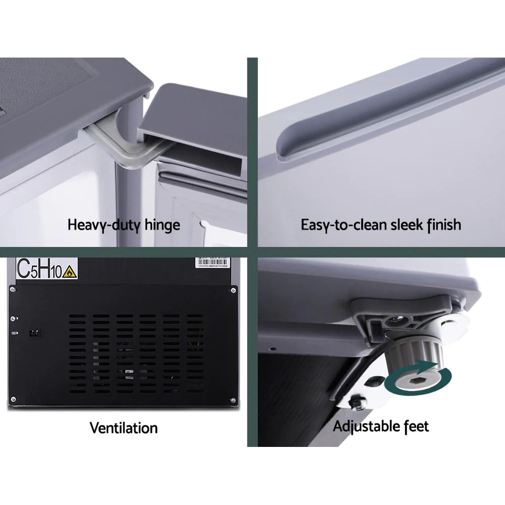 65L Upright Fridge Freezer 12v24V240v Silver