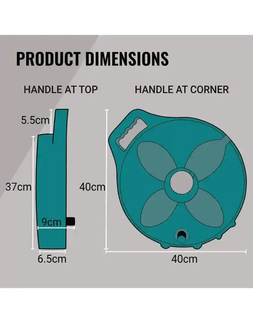 Flat Out 12.5m Drinking Water Hose Narrow Multi-Reel Teal
