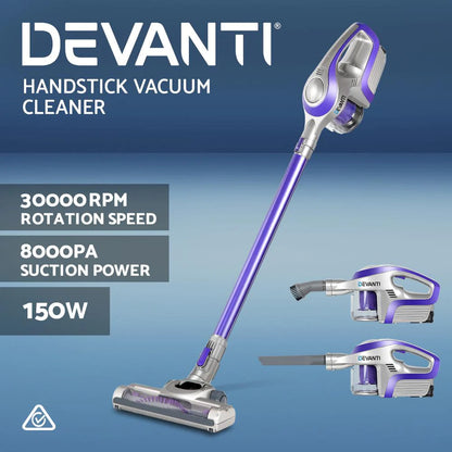 Devanti Cordless Stick Vacuum Cleaner Free Shipping
