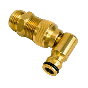 Flat Out Water Inlet Thread Converter 3/4 NPT Male Thread to 12mm Snap-on Brass with Swivel