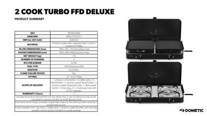 Dometic 2 Cooker Turbo FFD Deluxe Stove