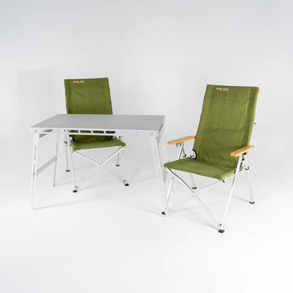 Stratus Outdoor Table and Chair Bundle for 2 in Forest - Everything Caravans
