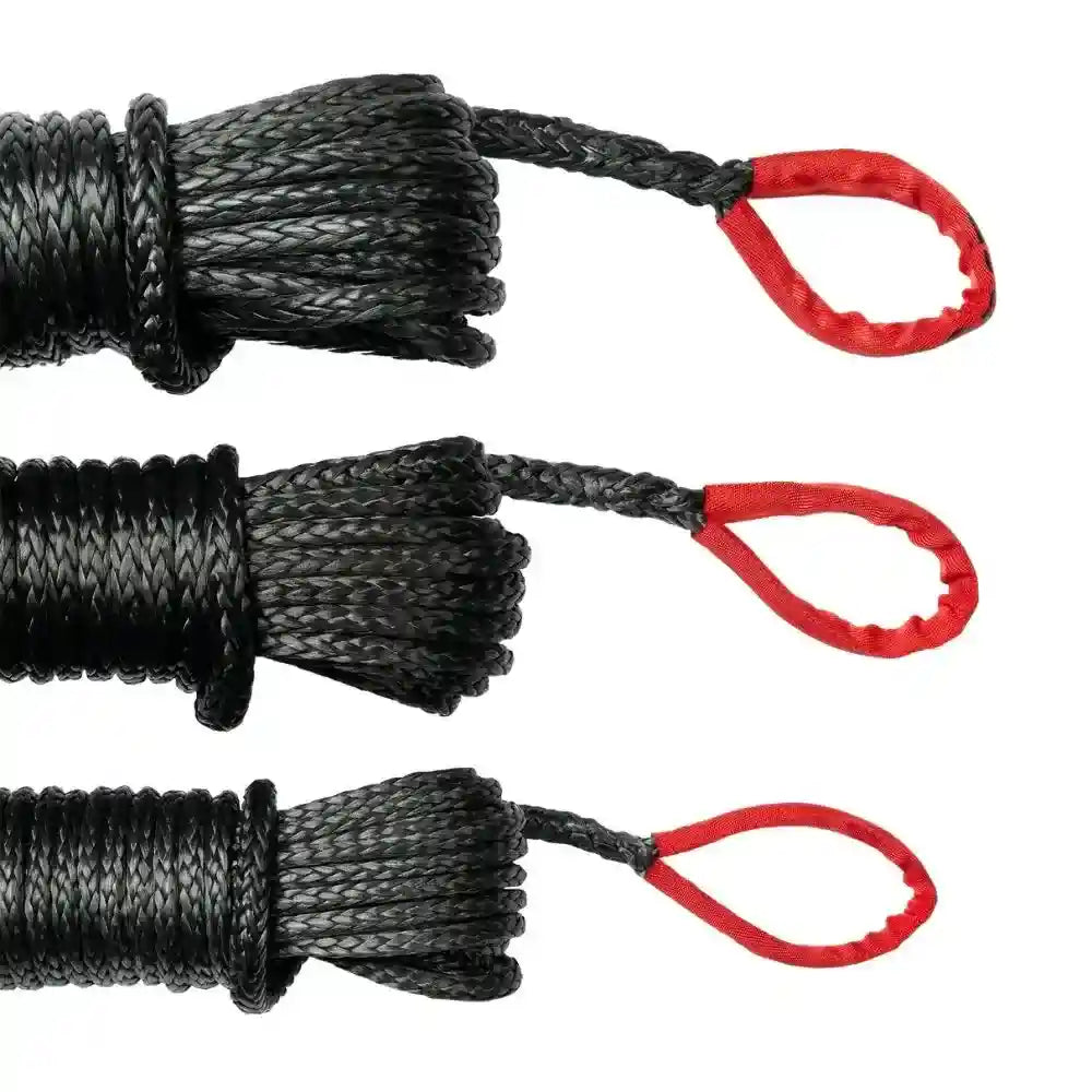 Saber 13200 KG Black SaberPro Winch Extension Rope with Red Sheath Eyes 20 m