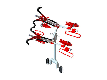 Gripsport Complete Tilting Caravan Rack for 4 Bikes with Tall Bolt On Mount Kit
