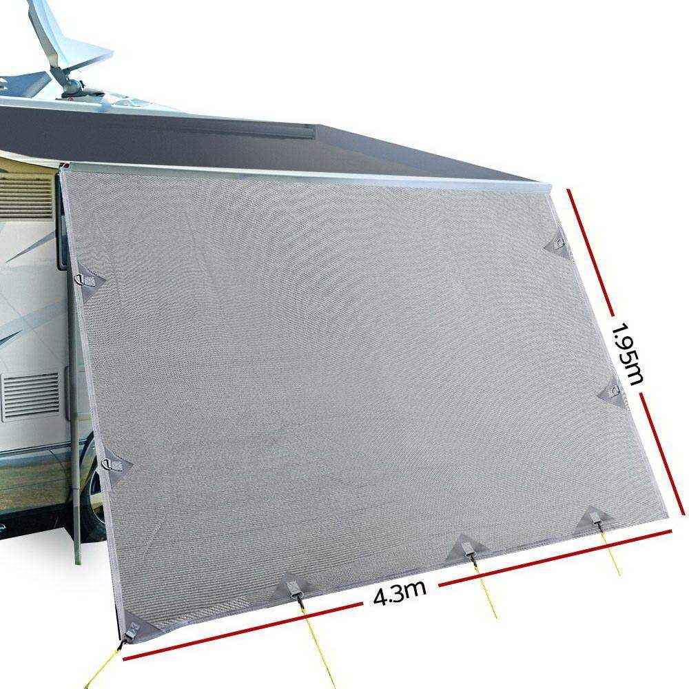 4.3Mx1.95M Caravan Privacy Screens Roll Out Awning End Wall