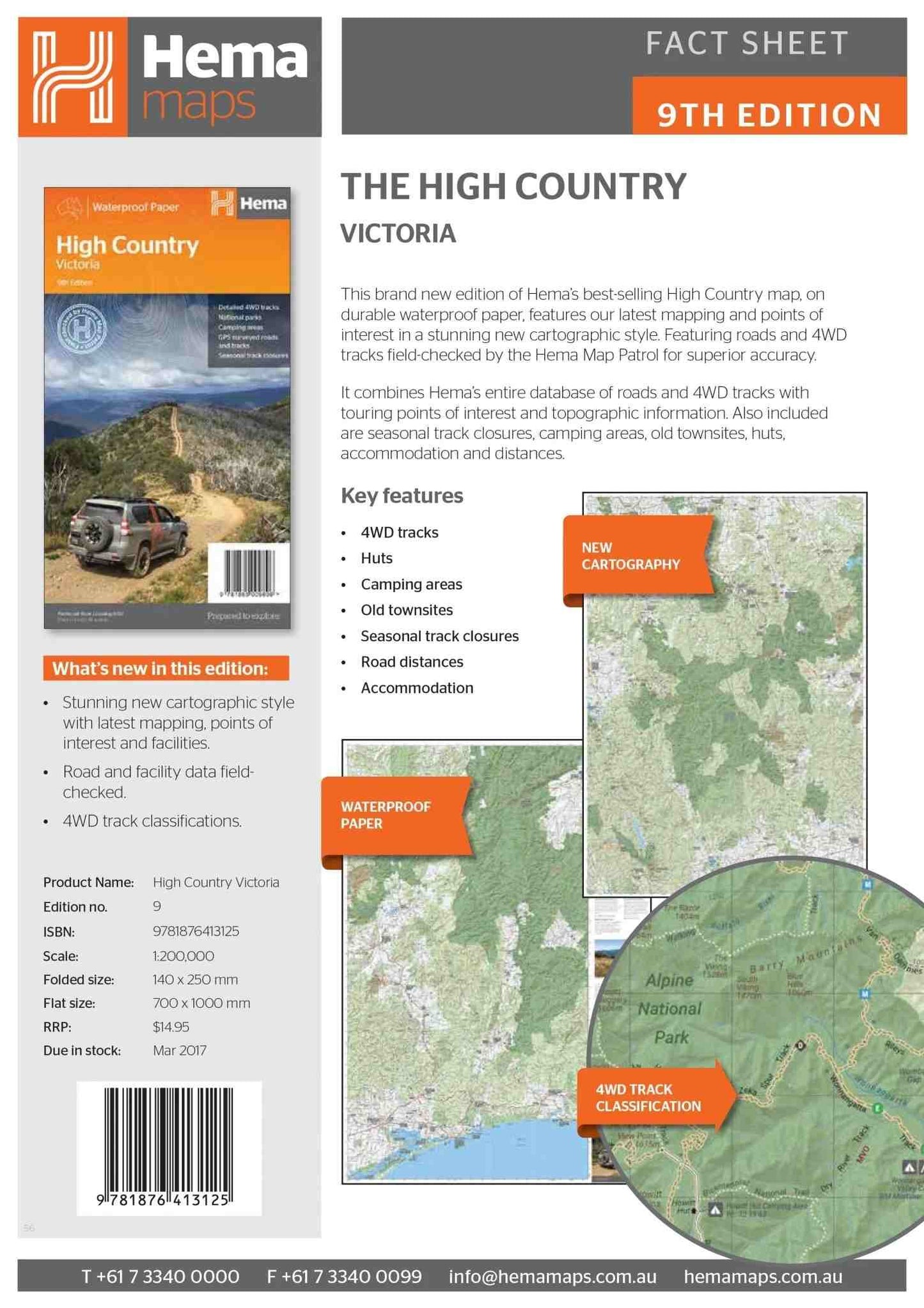 Hema The Victorian High Country Map