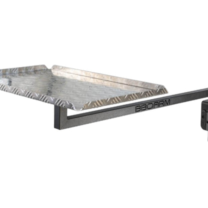 BBQARM KIT 650mm Regular Tray Black Powdercoat 75mm Drawbars for Caravan or Trailer