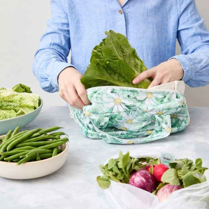 Produce Pod - Reusable Veggie Bag for Fridge - Flannel Flower