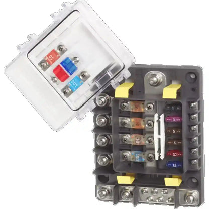 Safetyhub 150 Fuse Block Midi and Standard Auto Fuses with Negative Bus Bar