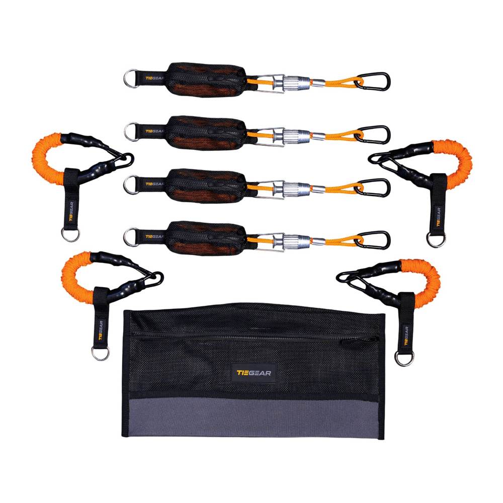 Tiegear STEADFAST Awning 4 Pack Secure 180° Gazebos with Guy Ropes & Springs