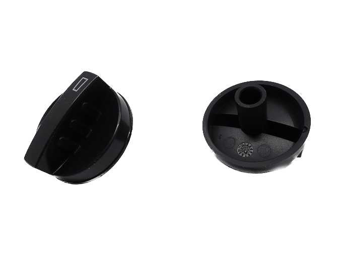 2x  Knobs for RM5310 3 Way Fridge Selector and Thermostat - Black Dometic